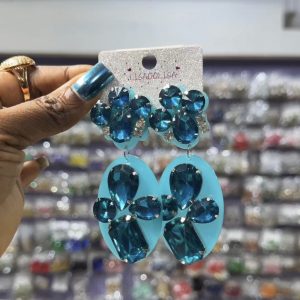 Blue Statement Earrings