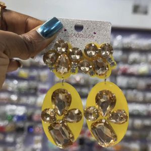 Yellow Statement Earrings