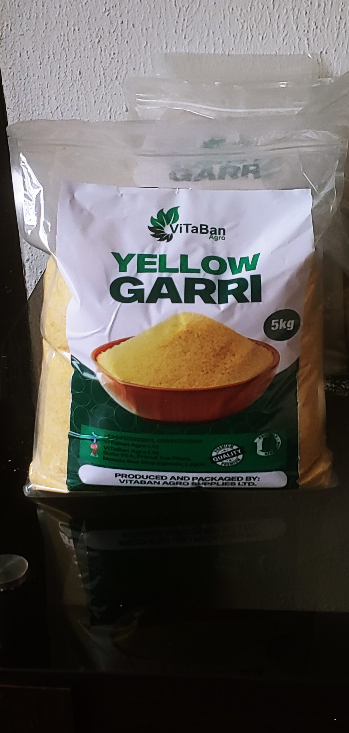 Stone Free beans, Ijebu Garri, Yellow Garri and Ofada Rice