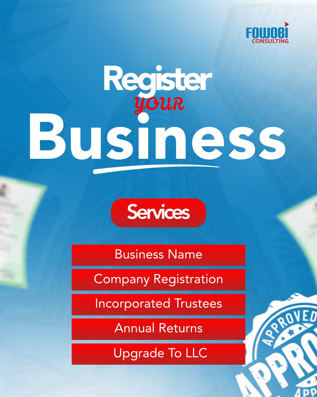 CAC Business Name Registration Service in Lagos | Fowobi Consulting